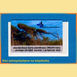 etui samoprzylepne na kartę plastikową